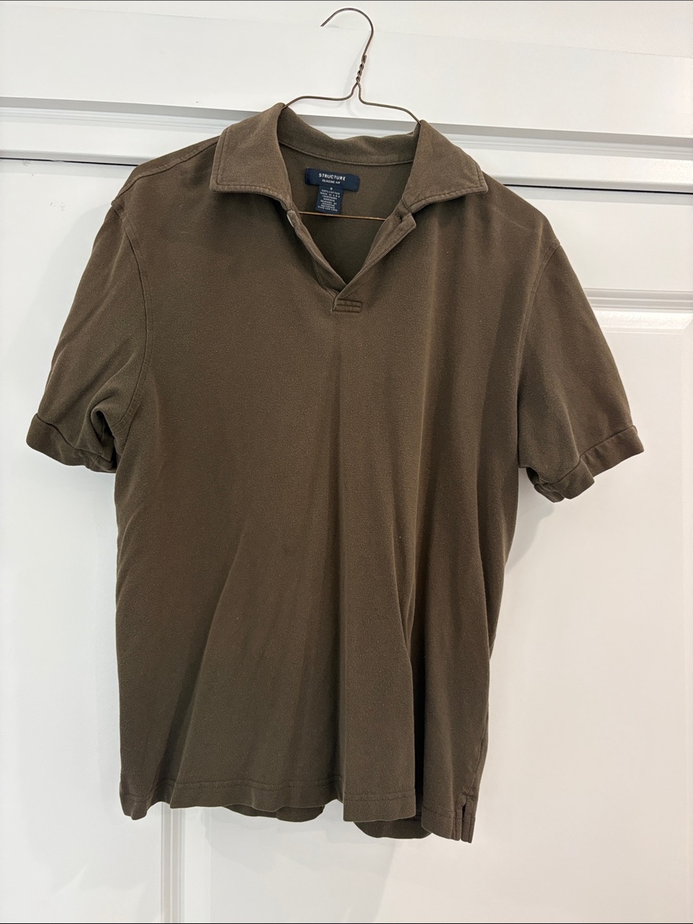 St. John's Bay Men's Olive Green Short Sleeve Polo